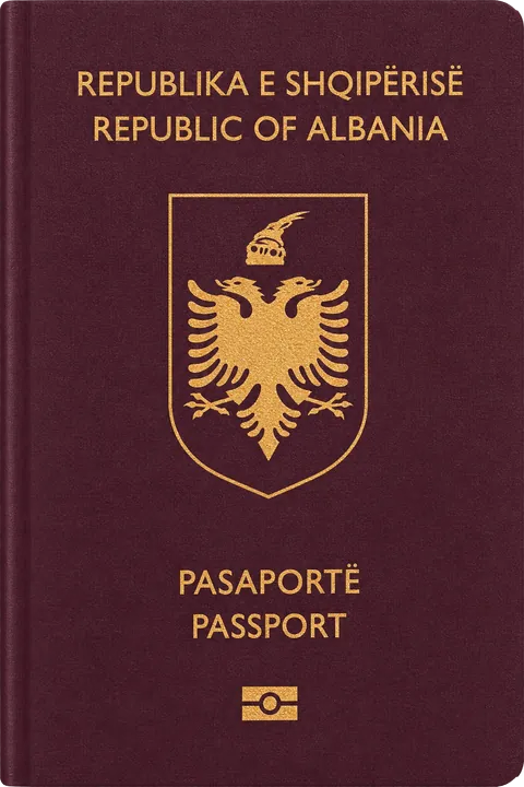 Cover of the Albania passport