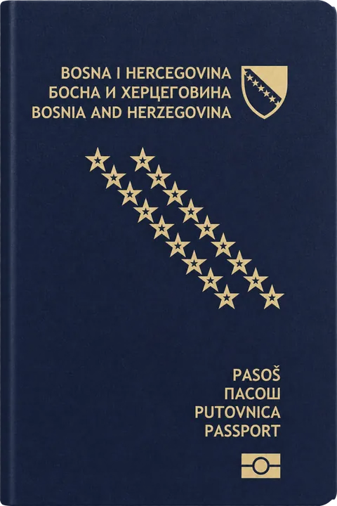 Cover of the Bosnia & Herzegovina passport