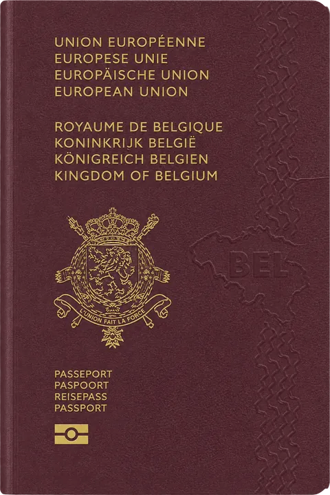 Cover of the Belgium passport