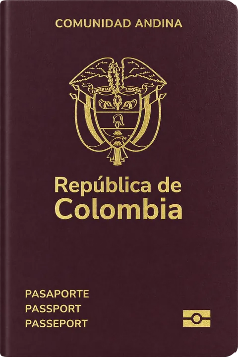 Cover of the Colombia passport