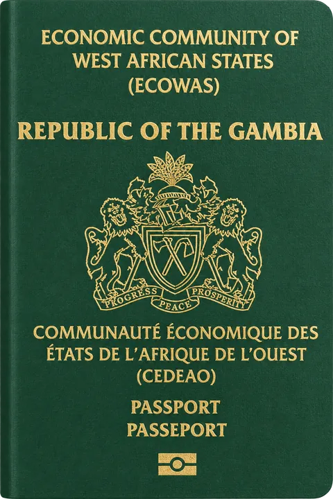 Cover of the Gambia passport