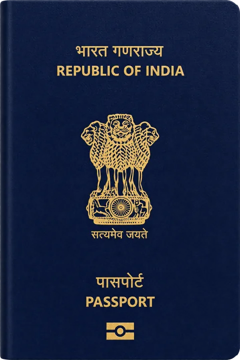 Cover of the India passport