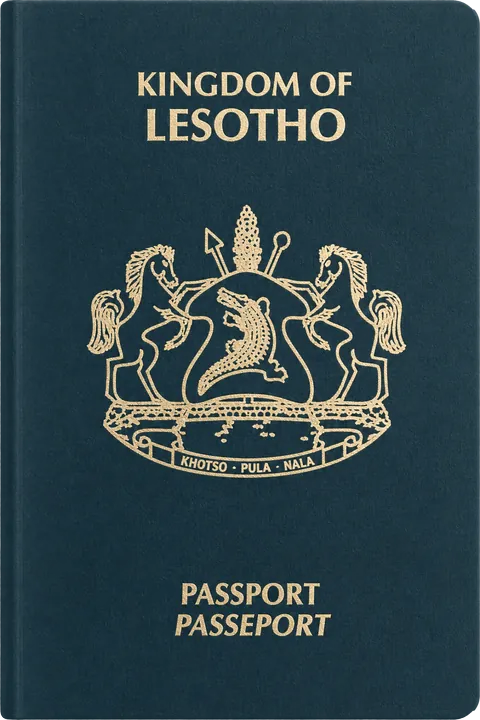 Cover of the Lesotho passport