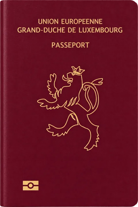 Cover of the Luxembourg passport