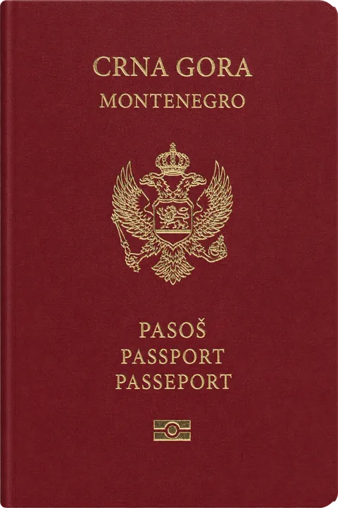 Cover of the Montenegro passport
