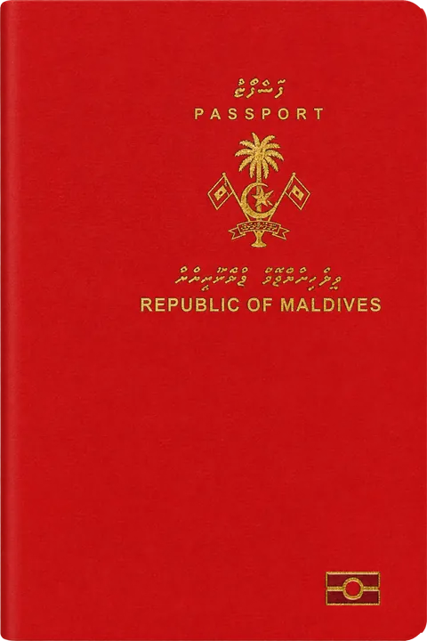 Cover of the Maldives passport