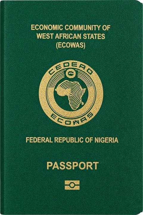 Cover of the Nigeria passport
