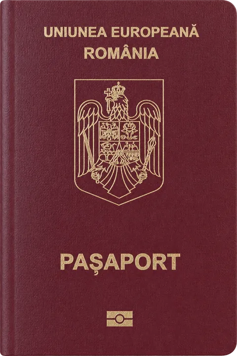 Cover of the Romania passport