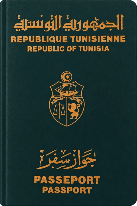 Cover of the Tunisia passport
