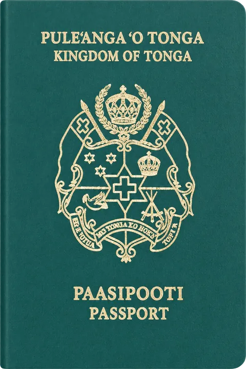 Cover of the Tonga passport