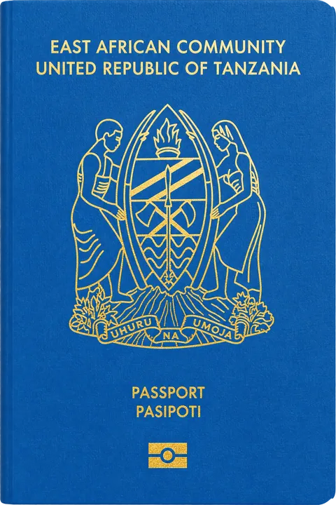 Cover of the Tanzania passport