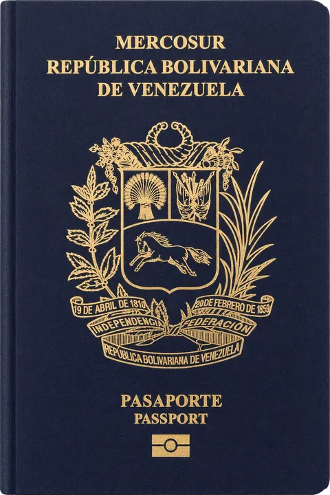 Cover of the Venezuela passport