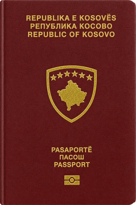 Cover of the Kosovo passport