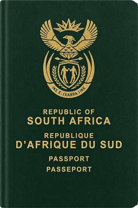 Cover of the South Africa passport